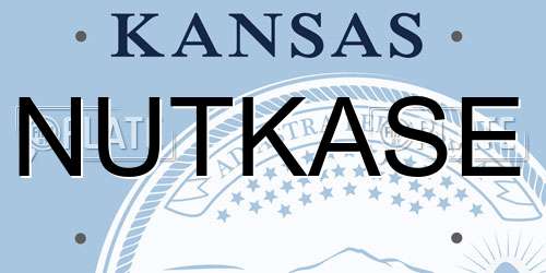 NUTKASE Kansas License Plate