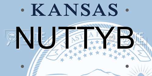 NUTTYB Kansas License Plate