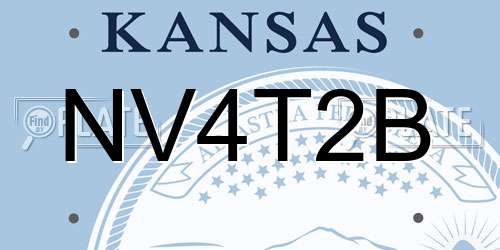 NV4T2B Kansas License Plate