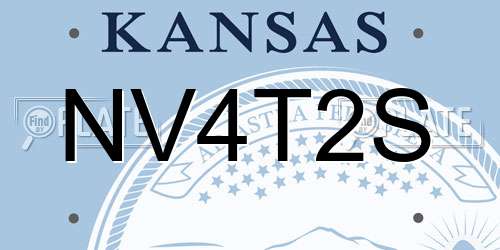 NV4T2S Kansas License Plate