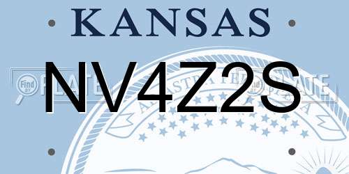 NV4Z2S Kansas License Plate