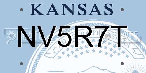 NV5R7T Kansas License Plate
