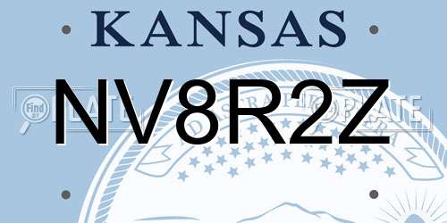 NV8R2Z Kansas License Plate