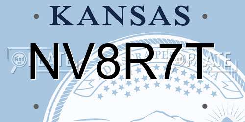 NV8R7T Kansas License Plate