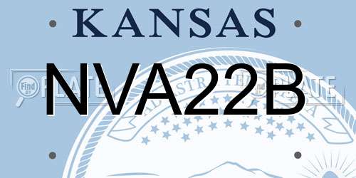 NVA22B Kansas License Plate