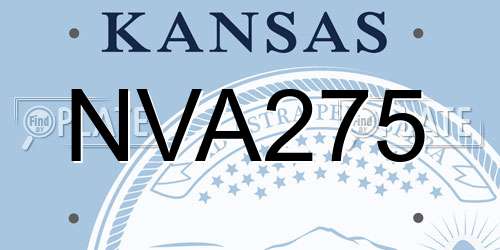 NVA275 Kansas License Plate