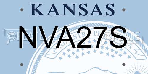 NVA27S Kansas License Plate