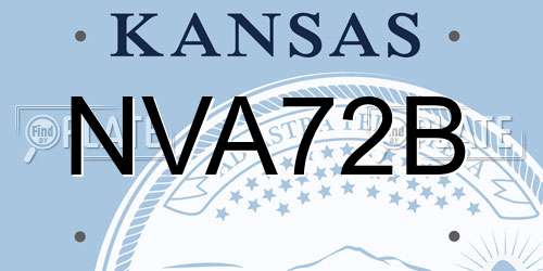 NVA72B Kansas License Plate