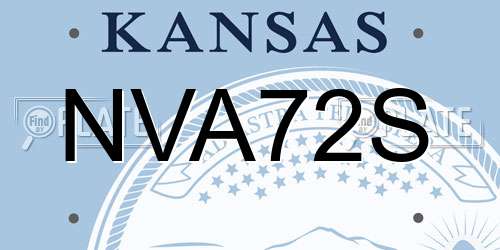 NVA72S Kansas License Plate