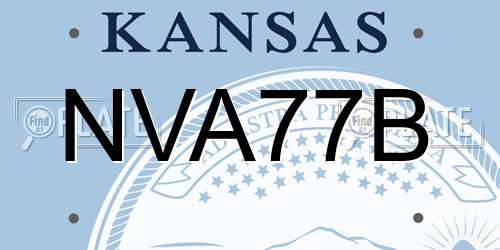 NVA77B Kansas License Plate
