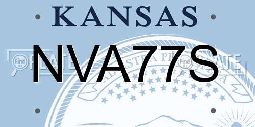 NVA77S Kansas License Plate