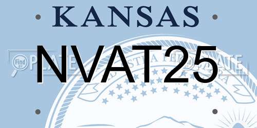 NVAT25 Kansas License Plate