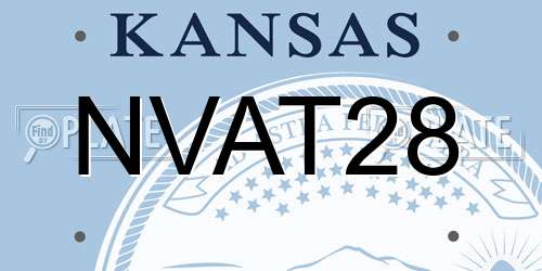 NVAT28 Kansas License Plate
