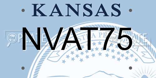 NVAT75 Kansas License Plate