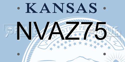 NVAZ75 Kansas License Plate