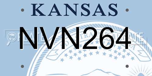 NVN264 Kansas License Plate