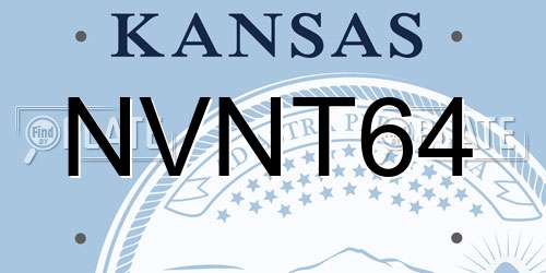 NVNT64 Kansas License Plate