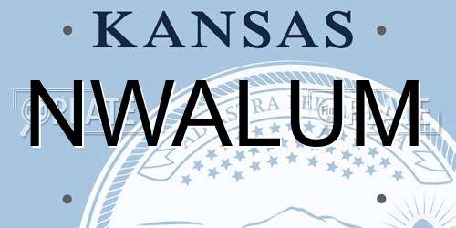 NWALUM Kansas License Plate