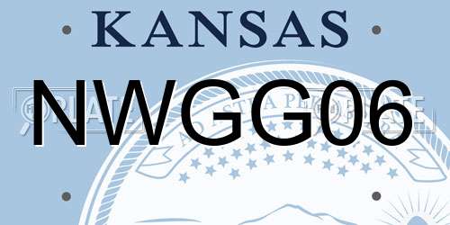 NWGG06 Kansas License Plate