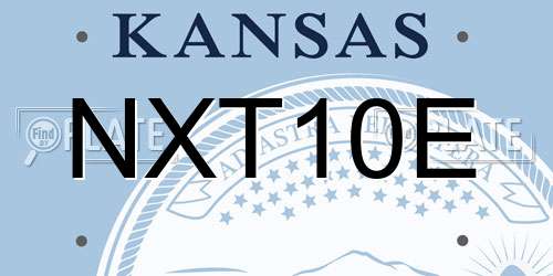 NXT10E Kansas License Plate