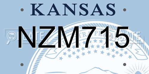 NZM715 Kansas License Plate