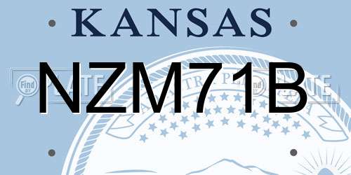 NZM71B Kansas License Plate