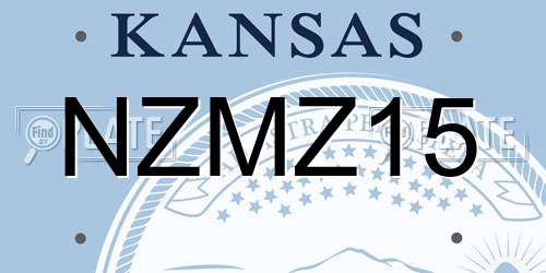 NZMZ15 Kansas License Plate