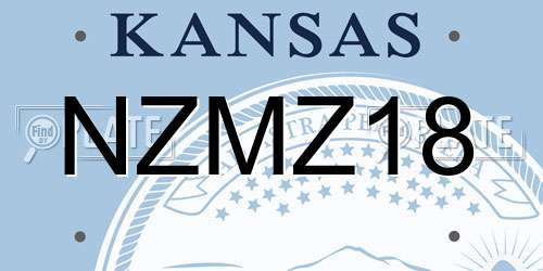 NZMZ18 Kansas License Plate