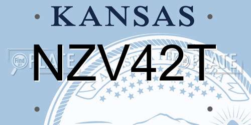 NZV42T Kansas License Plate