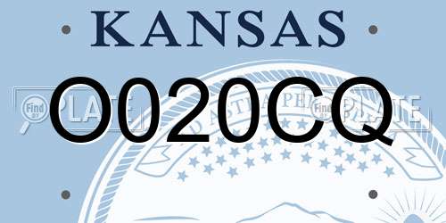 O020CQ Kansas License Plate