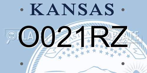 O021RZ Kansas License Plate