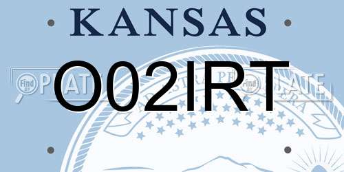 O02IRT Kansas License Plate