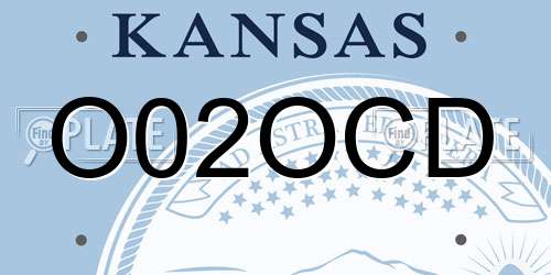 O02OCD Kansas License Plate