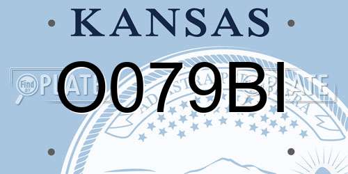 O079BI Kansas License Plate