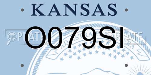 O079SI Kansas License Plate