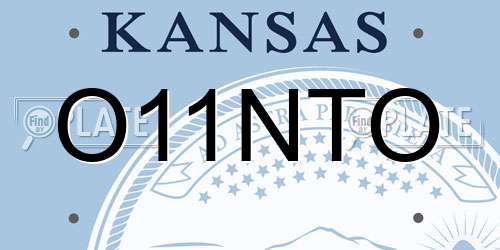 O11NTO Kansas License Plate