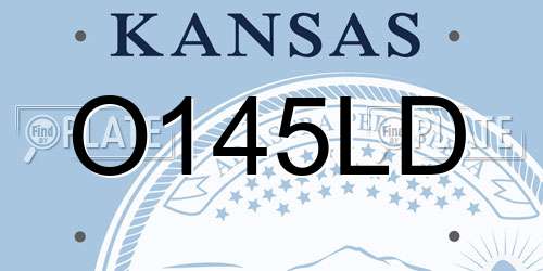 O145LD Kansas License Plate