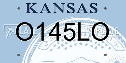 O145LO Kansas License Plate