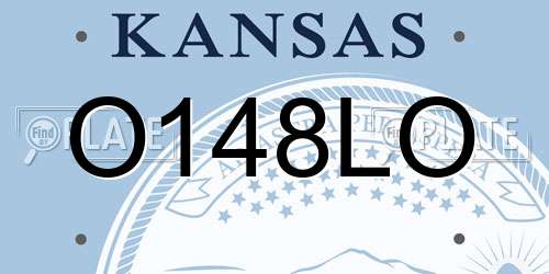 O148LO Kansas License Plate