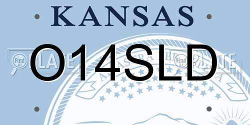 O14SLD Kansas License Plate