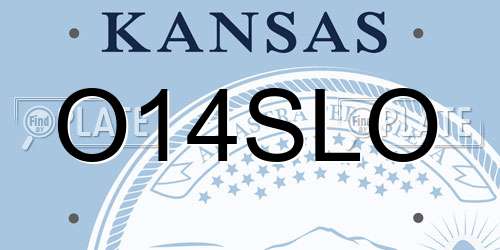 O14SLO Kansas License Plate