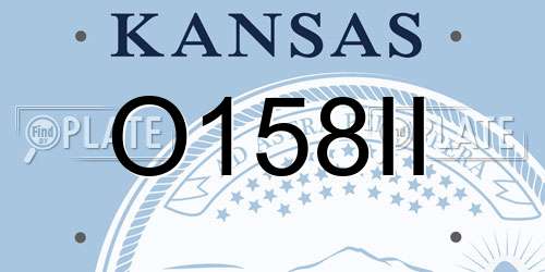 O158II Kansas License Plate