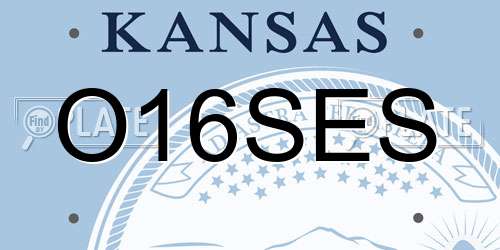 O16SES Kansas License Plate