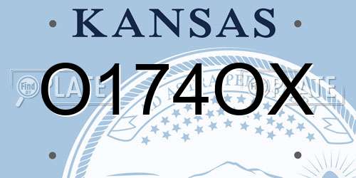 O174OX Kansas License Plate
