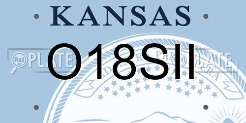 O18SII Kansas License Plate