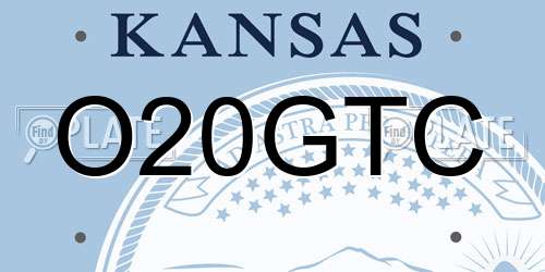 O20GTC Kansas License Plate