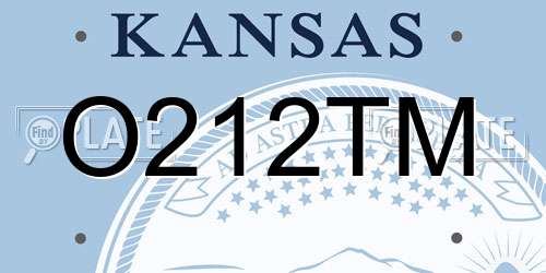 O212TM Kansas License Plate