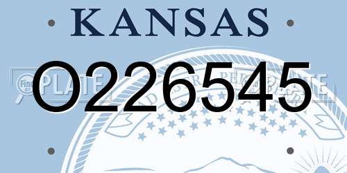 O226545 Kansas License Plate