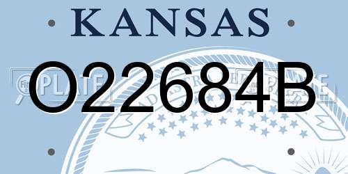 O22684B Kansas License Plate