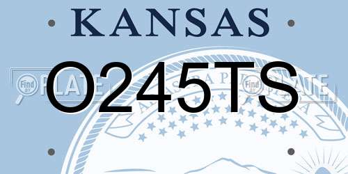 O245TS Kansas License Plate
